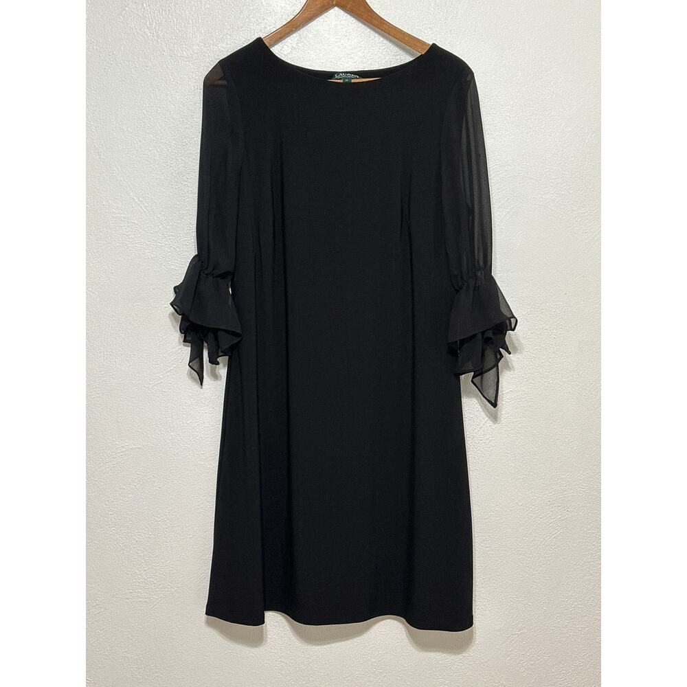 VTG Lauren Ralph Lauren Little Black Dress 14 Designer All Occasion Dress Chic